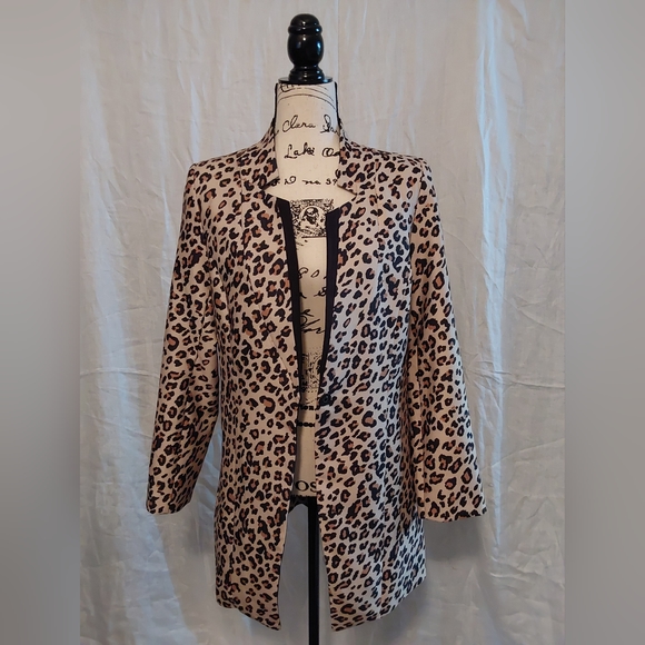 Floryday leopard print open front blazer - Picture 2 of 4
